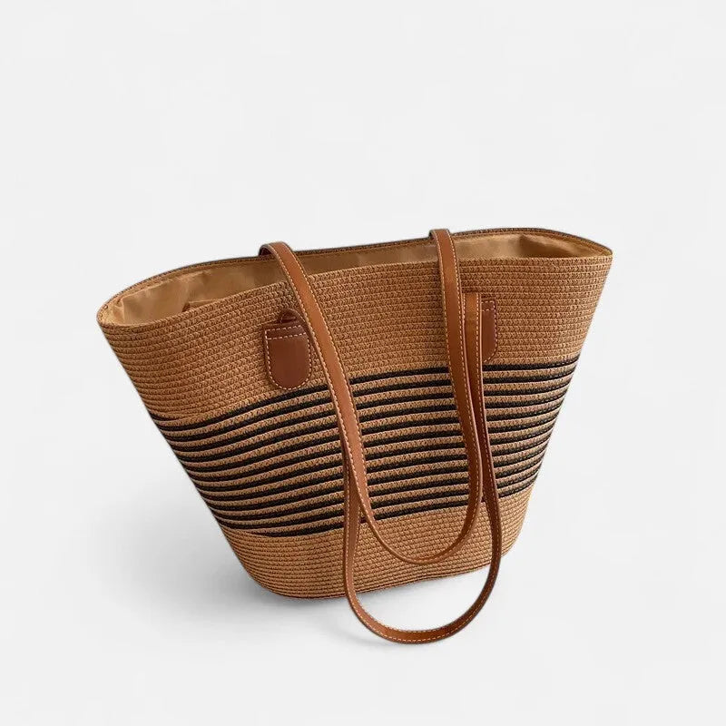 Aïna | Large Striped Straw Tote