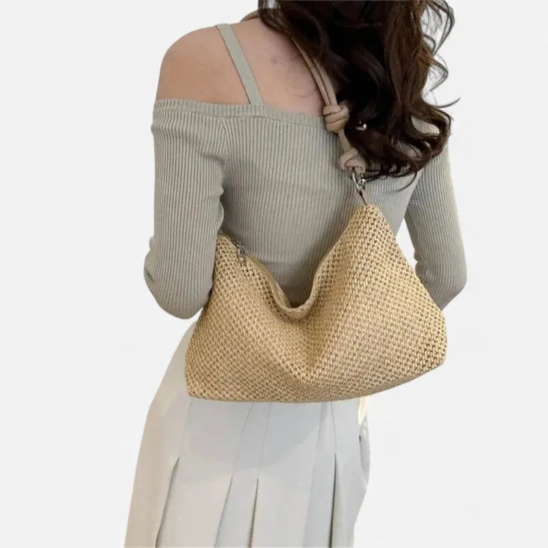 Alia | Straw Hobo Bag