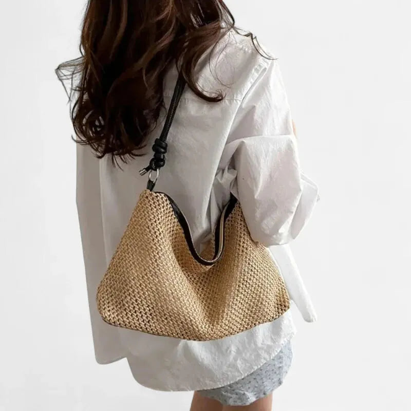Alia | Straw Hobo Bag