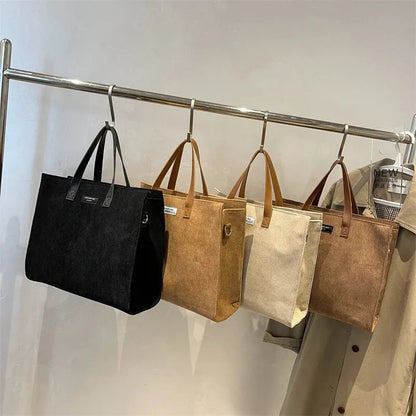 Amandine | Corduroy Shoulder Tote