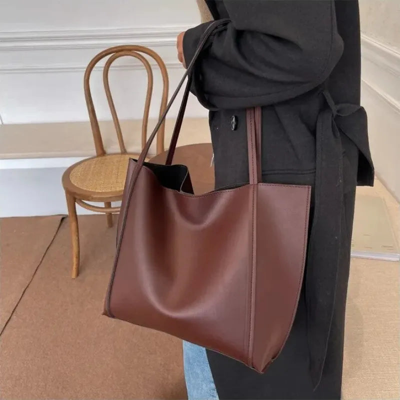 Amandine | Large Soft Tote with Matching Pouch