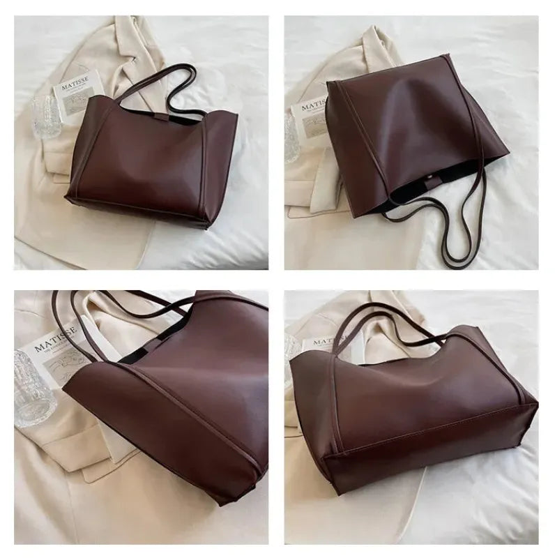 Amandine | Large Soft Tote with Matching Pouch