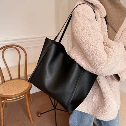 Amandine | Large Soft Tote with Matching Pouch