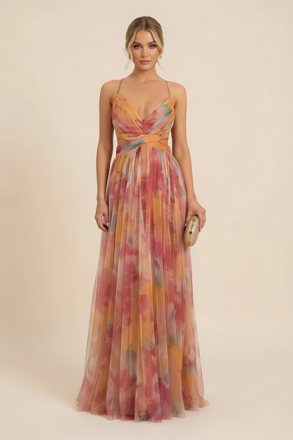 Palmora Society - Angela | Vestido Maxi Romántico Sin Mangas - foto 1