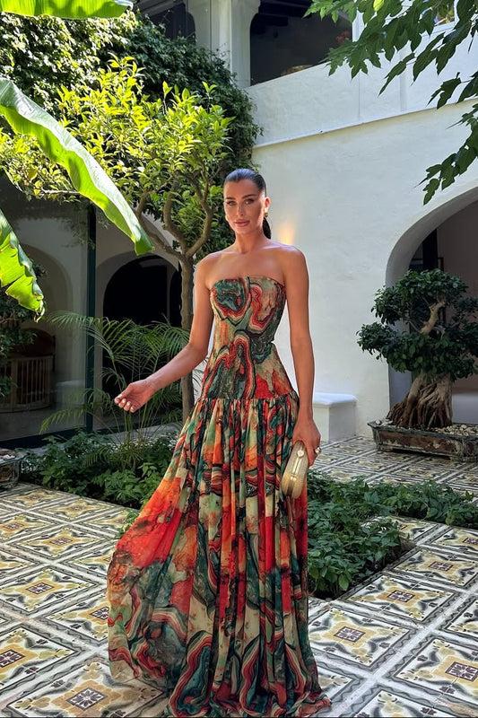 Palmora Society - Bellamy | Vestido Maxi Palabra de Honor de Vacaciones - foto 1