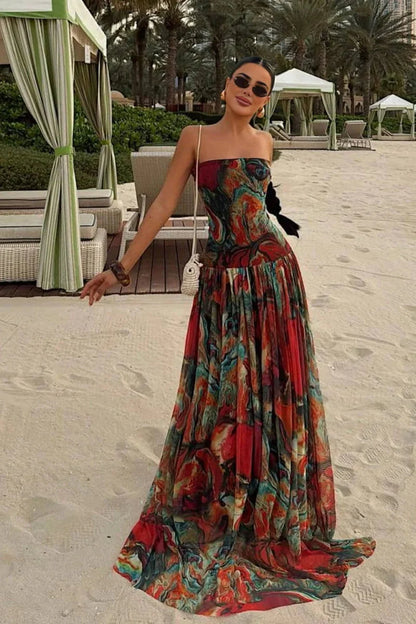 Palmora Society - Bellamy | Vestido Maxi Palabra de Honor de Vacaciones - foto 6