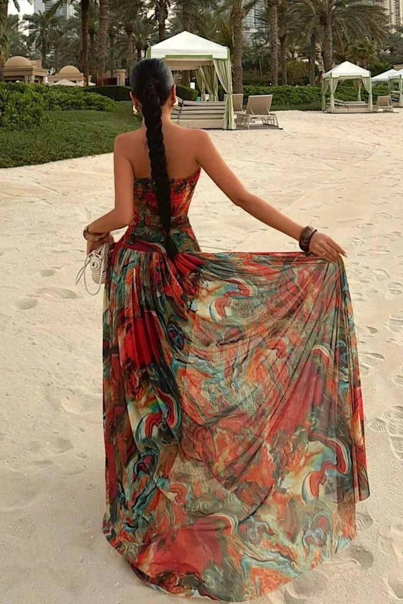 Palmora Society - Bellamy | Vestido Maxi Palabra de Honor de Vacaciones - foto 7