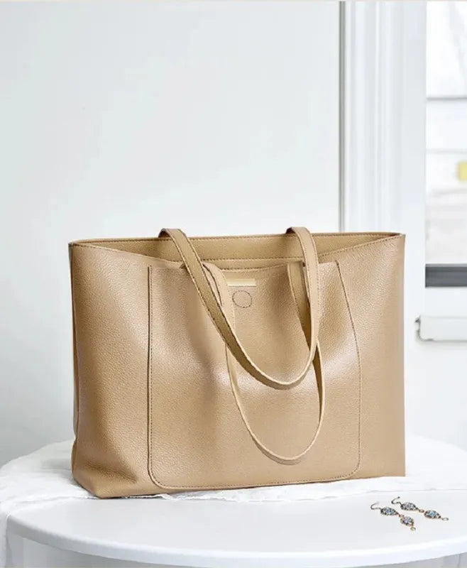 Céleste | Structured Tote with Front & Back Pockets
