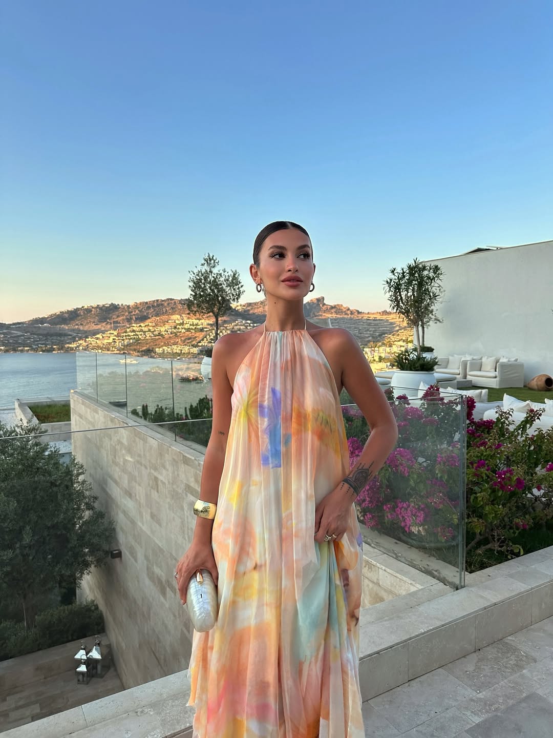 Palmora Society - Corinna | Vestido Maxi Halter Estampado - foto 4