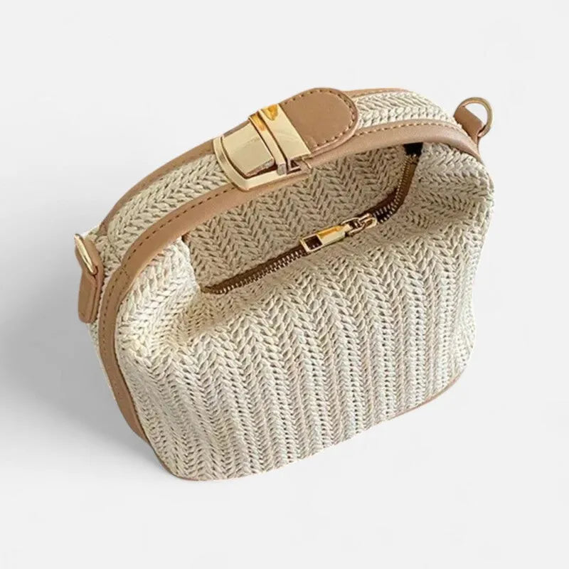 Éléa | Small Woven Straw Shoulder Bag