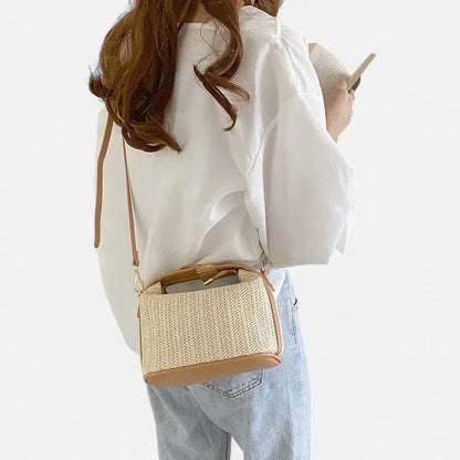Éléa | Small Woven Straw Shoulder Bag