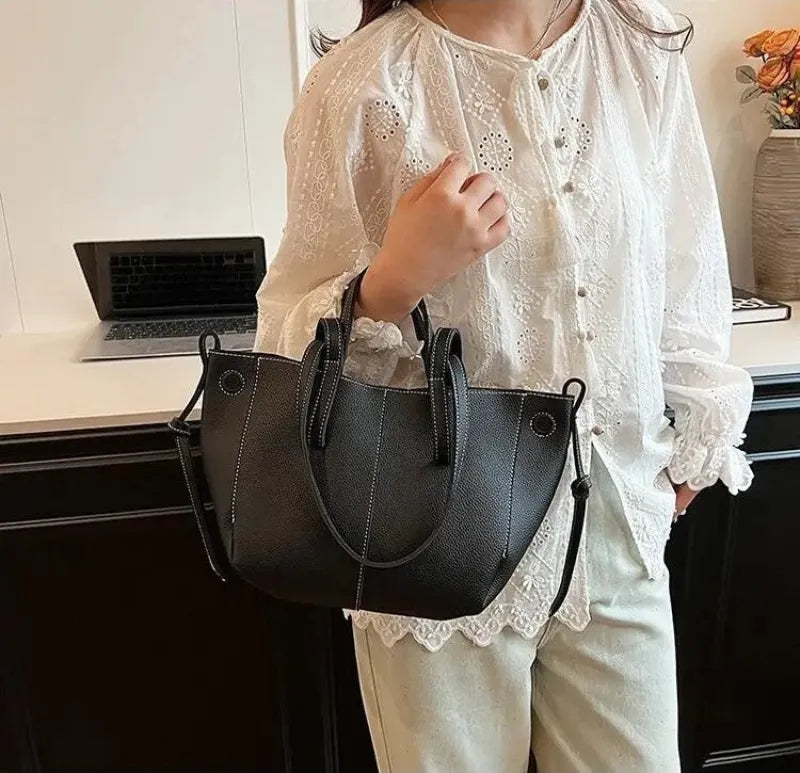 Élise bolso tote estructurado pequeño doble asa 8
