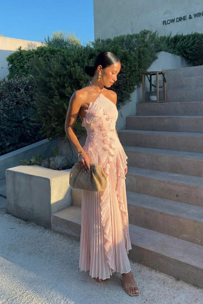 Palmora Society - Eliza | Vestido Maxi Plisado con Volantes - foto 17