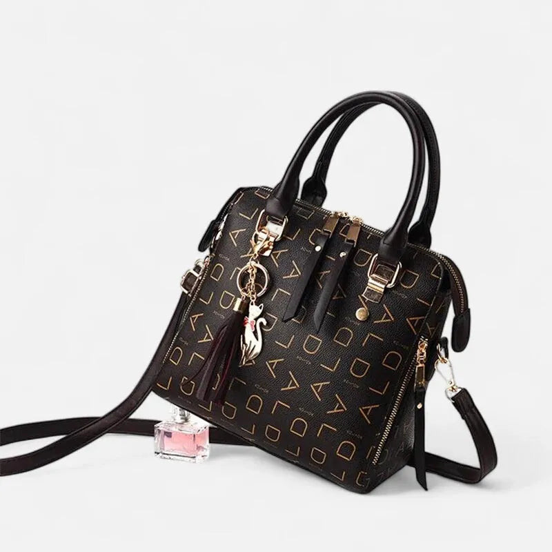 Émilie | Shoulder Bag with Gold Cat Charm