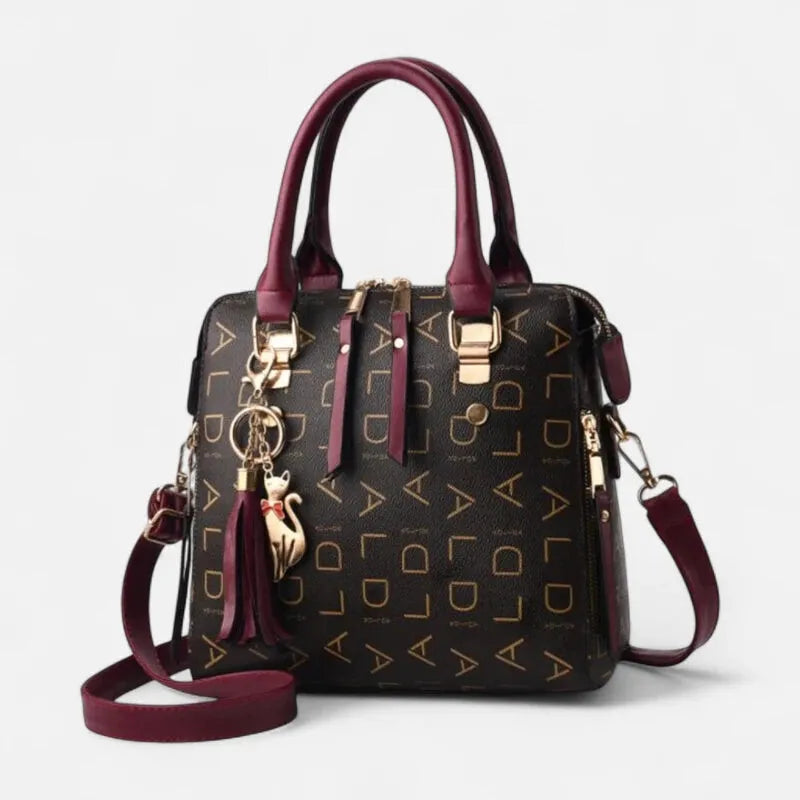 Émilie | Shoulder Bag with Gold Cat Charm