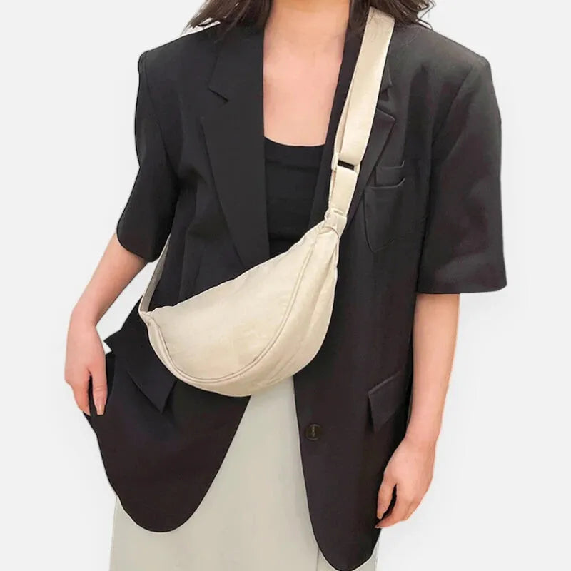 Émilienne | Half-Moon Fabric Belt Bag