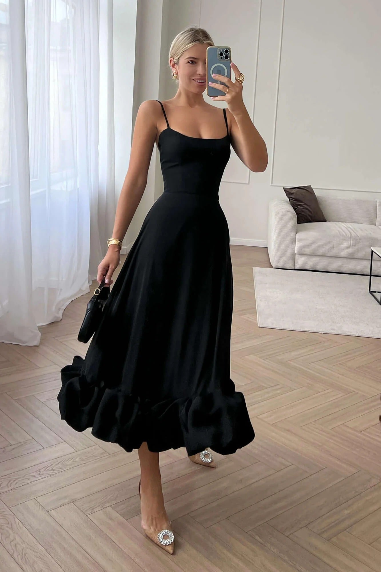 Palmora Society - Heather | Vestido Midi Evasé Sin Mangas - foto 19