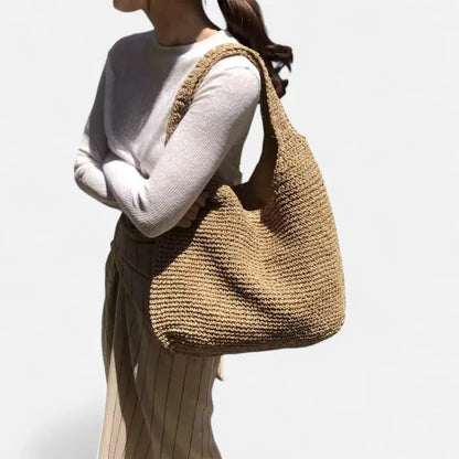 Inès | Straw Hobo Bag