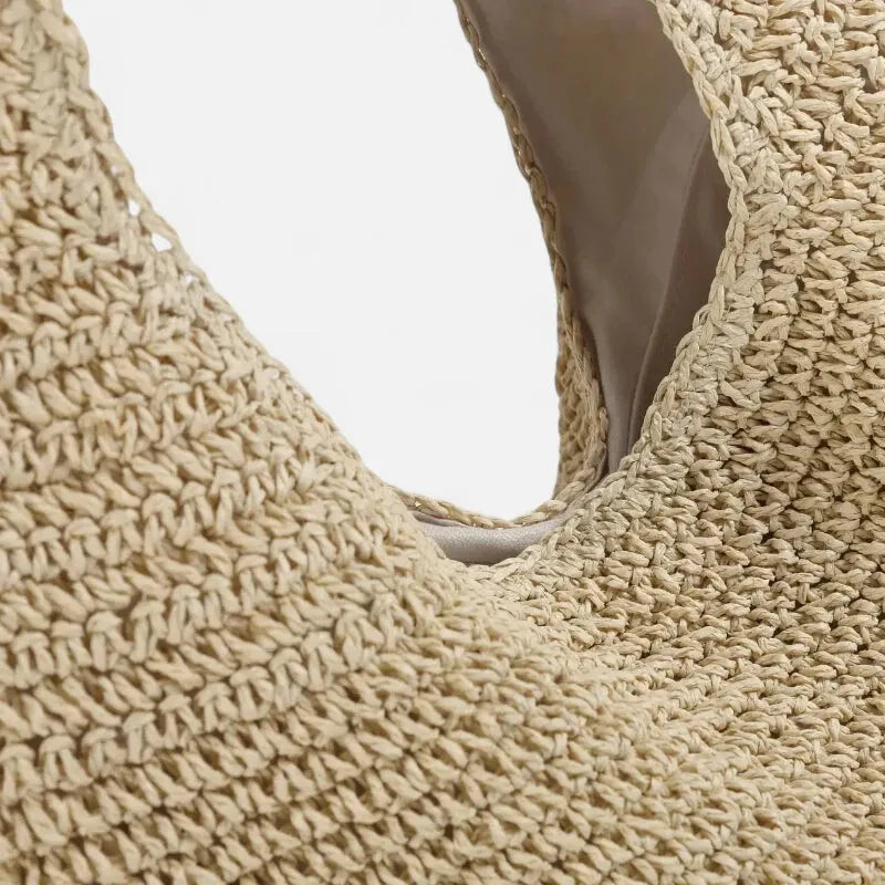 Inès | Straw Hobo Bag