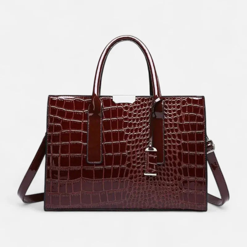 Isabelle | Croc-Effect Shoulder Bag