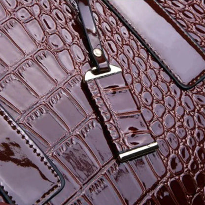 Isabelle | Croc-Effect Shoulder Bag