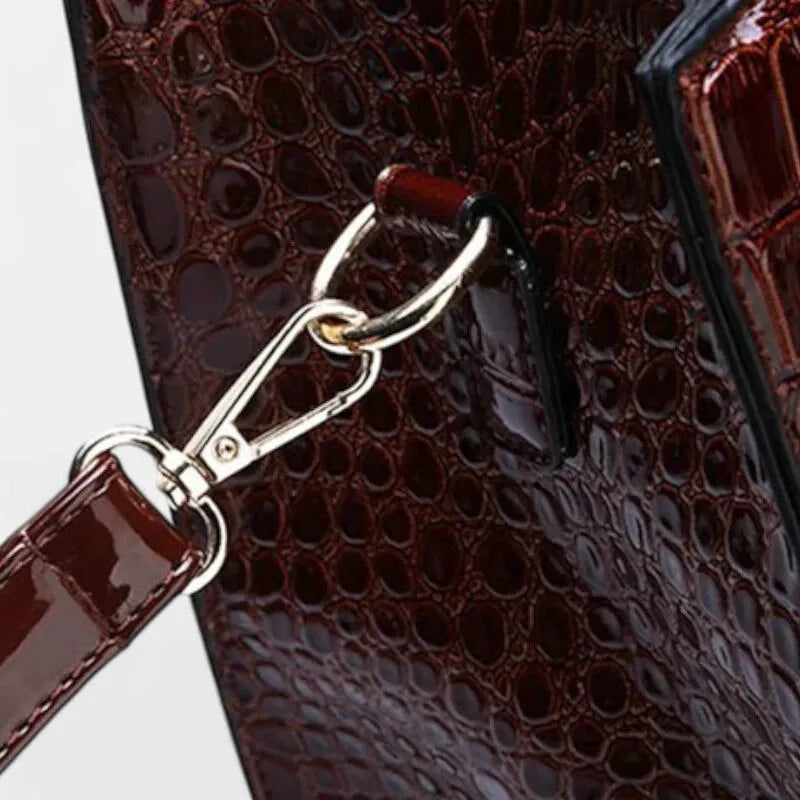 Isabelle | Croc-Effect Shoulder Bag