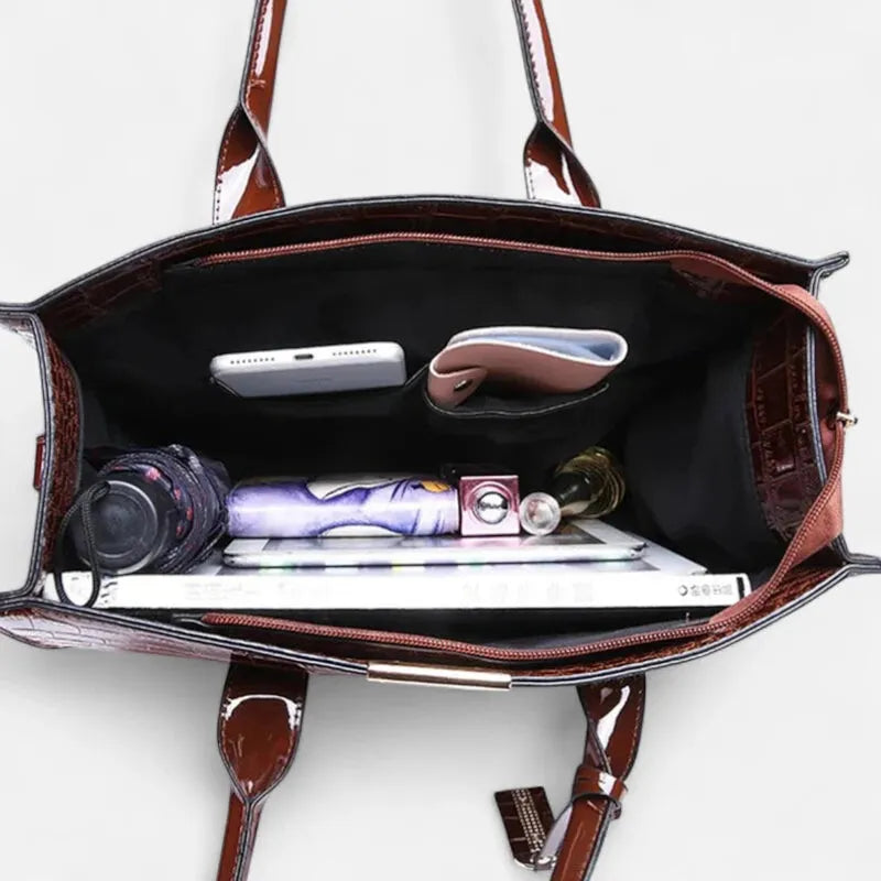 Isabelle | Croc-Effect Shoulder Bag