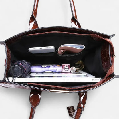 Isabelle | Croc-Effect Shoulder Bag