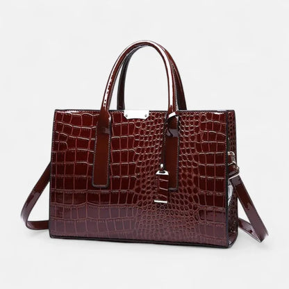 Isabelle | Croc-Effect Shoulder Bag