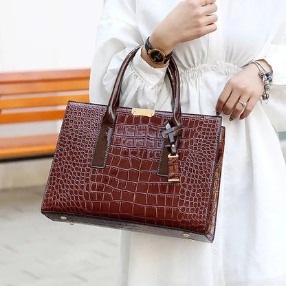 Isabelle | Croc-Effect Shoulder Bag
