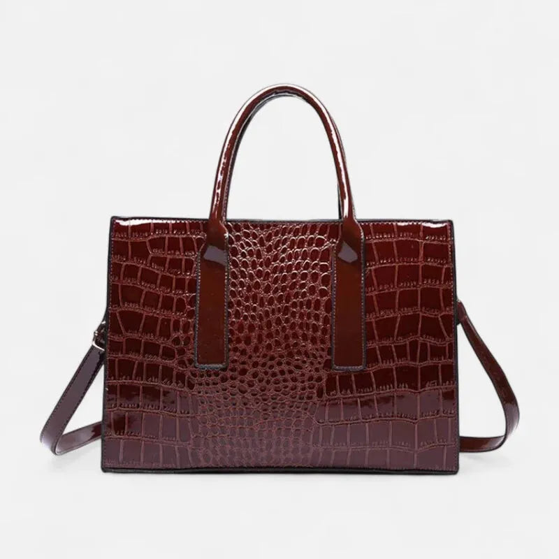 Isabelle | Croc-Effect Shoulder Bag