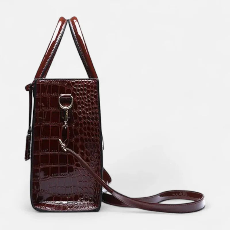 Isabelle | Croc-Effect Shoulder Bag
