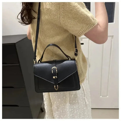 Isaline | Small Flap Shoulder Bag with Gold Details