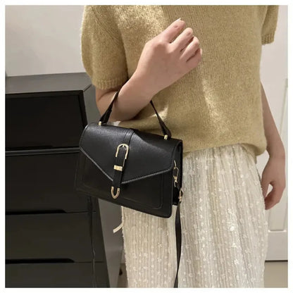 Isaline | Small Flap Shoulder Bag with Gold Details