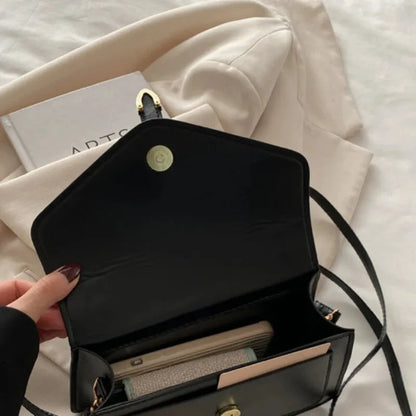 Isaline | Small Flap Shoulder Bag with Gold Details