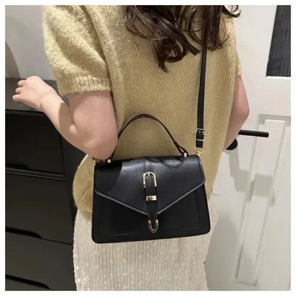 Isaline | Small Flap Shoulder Bag with Gold Details