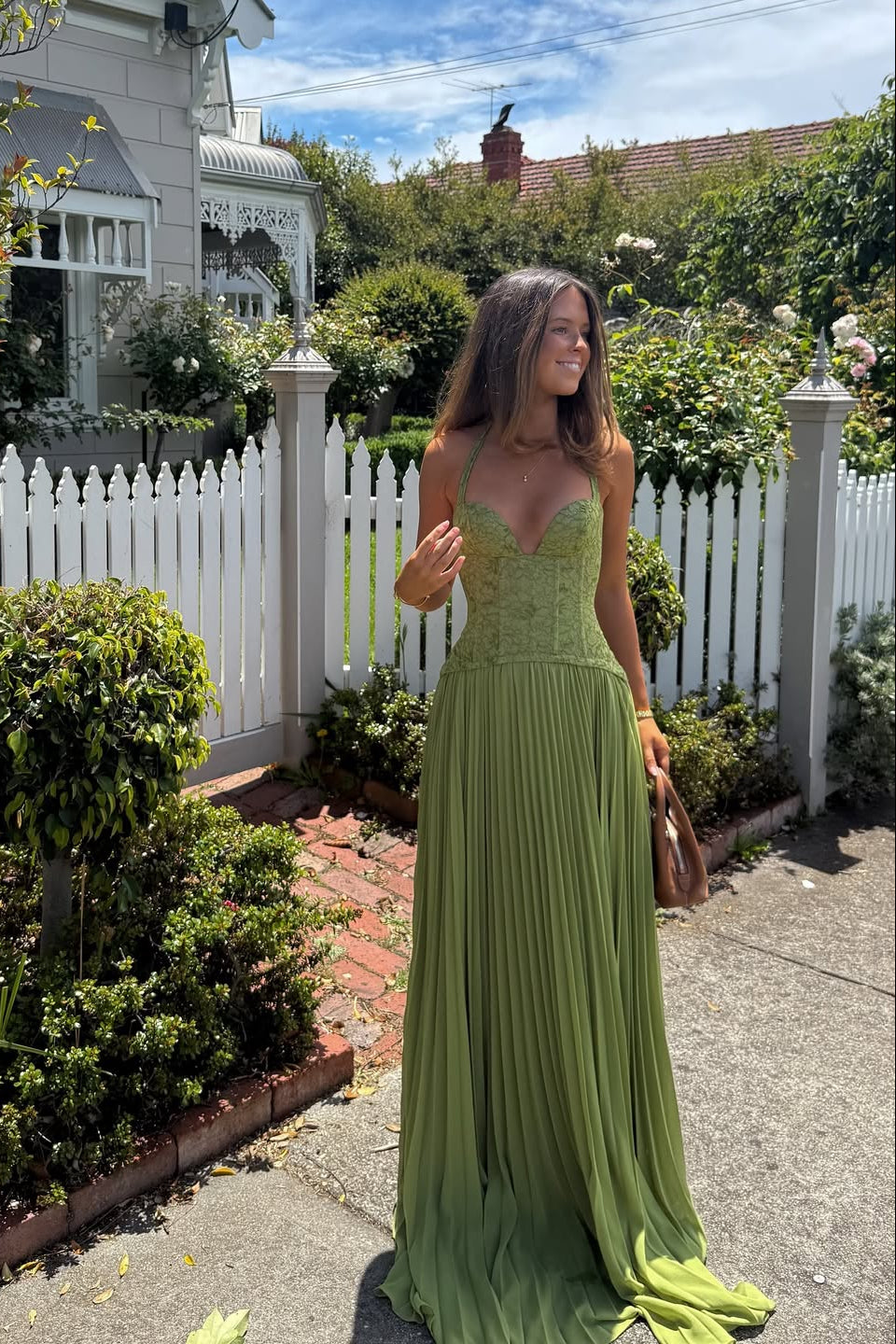 Palmora Society - Kenley | Vestido Maxi Corsé Plisado - foto 2