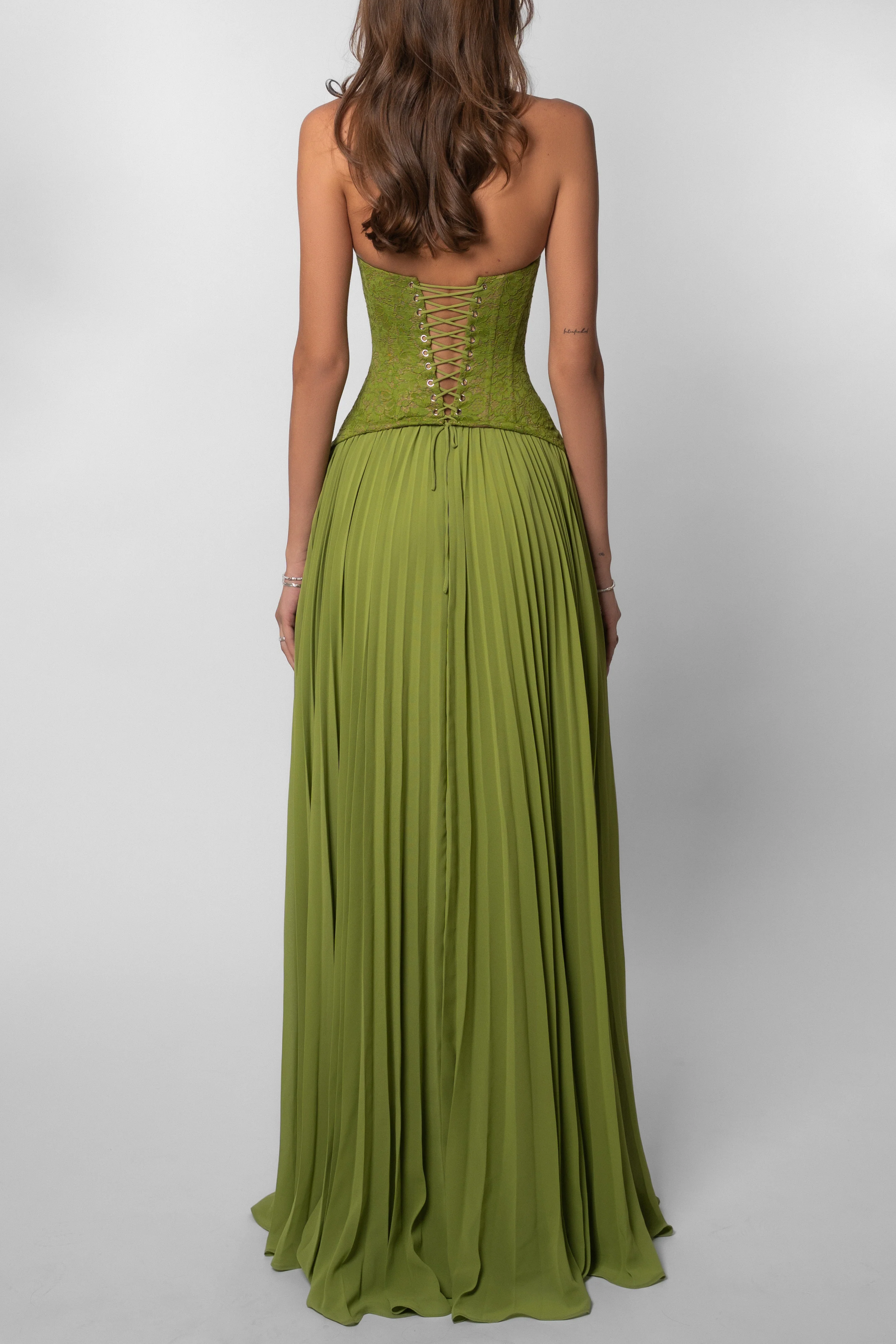 Palmora Society - Kenley | Vestido Maxi Corsé Plisado - foto 6