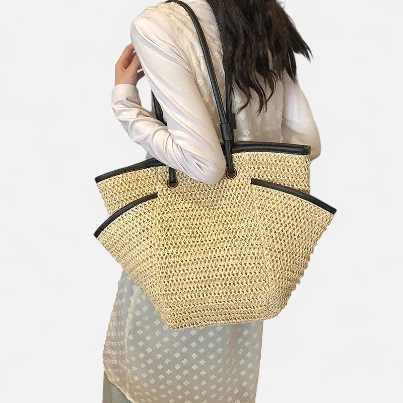 Léa | Large Woven Straw Tote