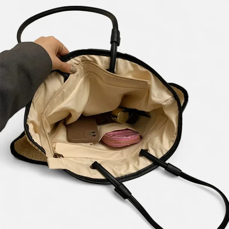Léa | Large Woven Straw Tote