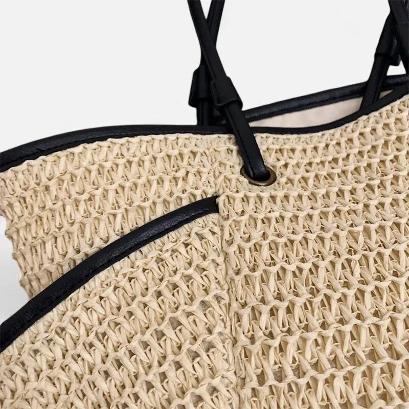 Léa | Large Woven Straw Tote