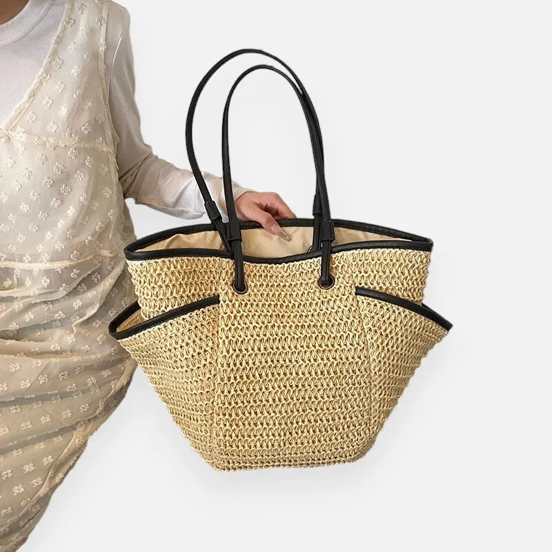 Léa | Large Woven Straw Tote