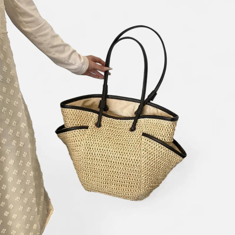 Léa | Large Woven Straw Tote