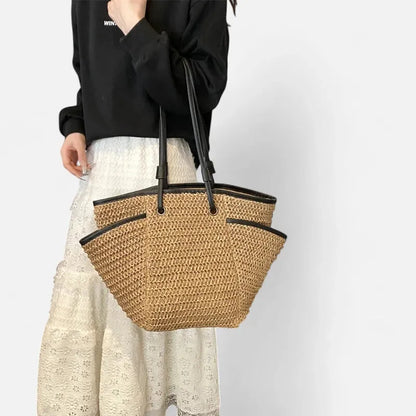 Léa | Large Woven Straw Tote