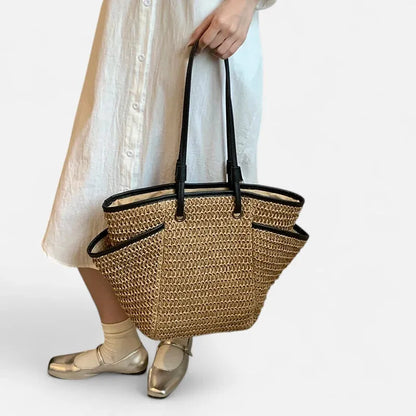 Léa | Large Woven Straw Tote
