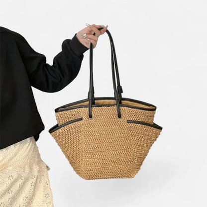 Léa | Large Woven Straw Tote