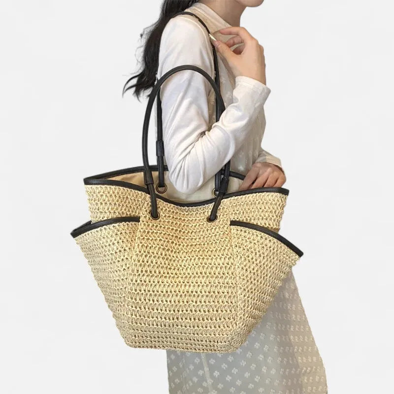 Léa | Large Woven Straw Tote