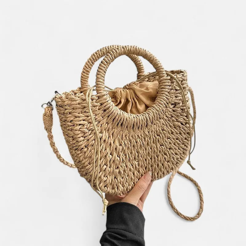 Léna | Small Straw Shoulder Bag