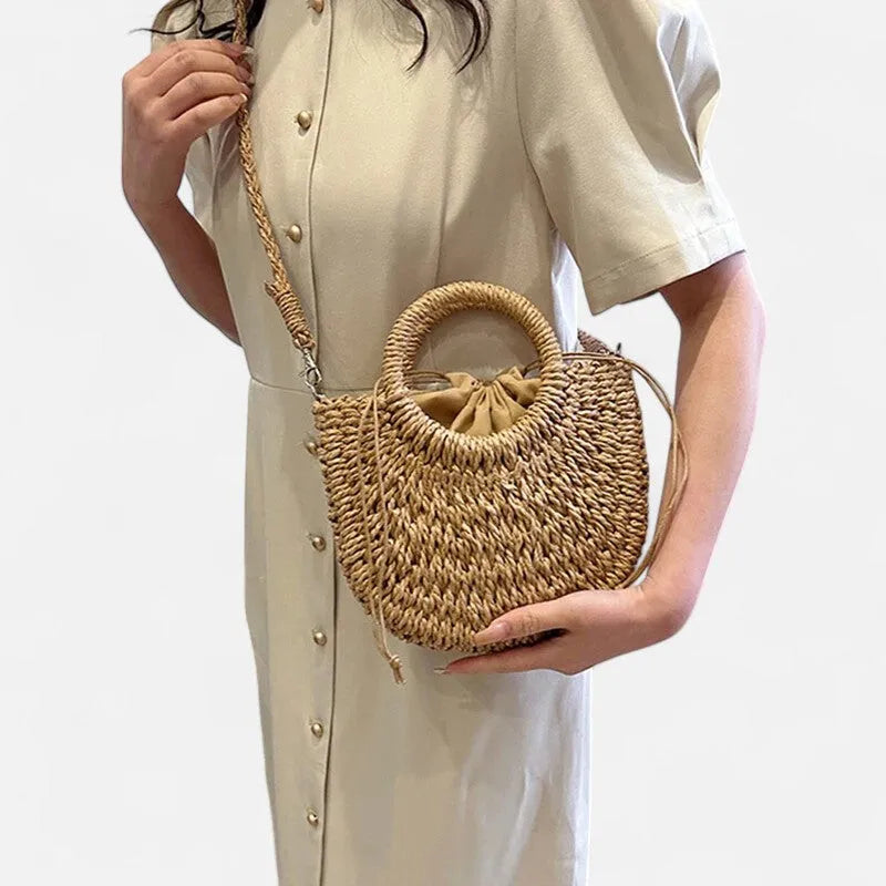 Léna | Small Straw Shoulder Bag