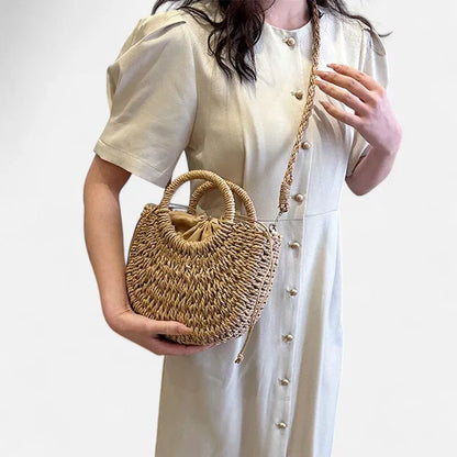 Léna | Small Straw Shoulder Bag